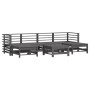 Garden furniture set 7 pieces and gray solid wood cushions by vidaXL, Garden sets - Ref: Foro24-3185950, Price: 669,21 €, Dis...