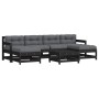 Garden furniture set 7 pieces and black solid wood cushions by vidaXL, Garden sets - Ref: Foro24-3185945, Price: 578,92 €, Di...