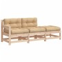 7-piece garden furniture set and solid wood cushions by vidaXL, Garden sets - Ref: Foro24-3185969, Price: 600,68 €, Discount: %