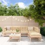 7-piece garden furniture set and solid wood cushions by vidaXL, Garden sets - Ref: Foro24-3185976, Price: 587,64 €, Discount: %