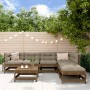 Garden furniture set 7 pieces and honey brown solid wood cushions by vidaXL, Garden sets - Ref: Foro24-3185965, Price: 657,99...