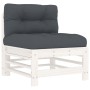 7-piece garden furniture set with solid white wood and cushions by vidaXL, Garden sets - Ref: Foro24-3185977, Price: 699,02 €...