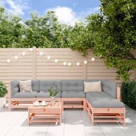 7-piece garden furniture set with Douglas fir wood cushions by vidaXL, Garden sets - Ref: Foro24-3185981, Price: 604,66 €, Di...