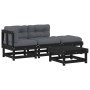 4-piece garden furniture set with black solid wood cushions by vidaXL, Garden sets - Ref: Foro24-3186015, Price: 357,57 €, Di...