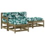 4-piece garden furniture set with impregnated pine wood cushions by vidaXL, Garden sets - Ref: Foro24-3186024, Price: 319,15 ...