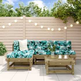 5-piece garden furniture set with impregnated pine wood cushions by vidaXL, Garden sets - Ref: Foro24-3186045, Price: 393,99 ...