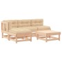 5-piece garden furniture set and solid wood cushions by vidaXL, Garden sets - Ref: Foro24-3186039, Price: 394,99 €, Discount: %