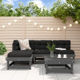 5-piece garden furniture set and gray solid wood cushions by vidaXL, Garden sets - Ref: Foro24-3186041, Price: 465,99 €, Disc...