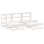 5-piece garden furniture set and white solid wood cushions by vidaXL, Garden sets - Ref: Foro24-3186047, Price: 446,99 €, Dis...