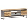 Solid mango wood TV cabinet 120x30x40 cm by vidaXL, TV Furniture - Ref: Foro24-286533, Price: 260,99 €, Discount: %