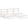 5-piece garden furniture set and white solid wood cushions by vidaXL, Garden sets - Ref: Foro24-3186054, Price: 434,17 €, Dis...