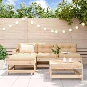 5-piece garden furniture set and solid wood cushions by vidaXL, Garden sets - Ref: Foro24-3186060, Price: 430,99 €, Discount: %