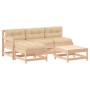 5-piece garden furniture set and solid wood cushions by vidaXL, Garden sets - Ref: Foro24-3186060, Price: 414,96 €, Discount: %