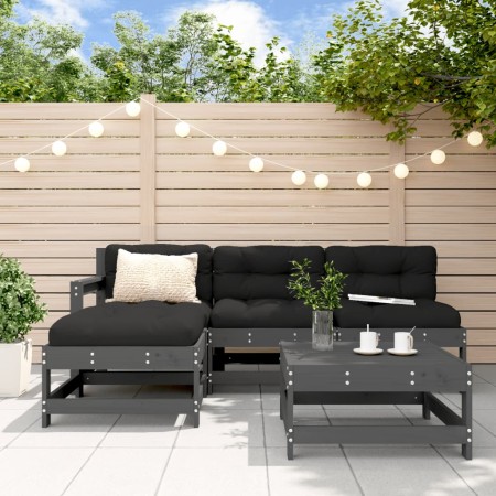 5-piece garden furniture set and gray solid wood cushions by vidaXL, Garden sets - Ref: Foro24-3186062, Price: 431,95 €, Disc...