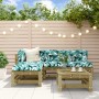 Garden furniture set 5 pieces and cushions made of impregnated pine wood by vidaXL, Garden sets - Ref: Foro24-3186073, Price:...