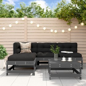 5-piece garden furniture set and gray solid wood cushions by vidaXL, Garden sets - Ref: Foro24-3186048, Price: 448,53 €, Disc...