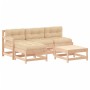 5-piece garden furniture set and solid wood cushions by vidaXL, Garden sets - Ref: Foro24-3186053, Price: 369,99 €, Discount: %