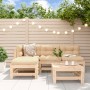 5-piece garden furniture set with solid wood cushions by vidaXL, Garden sets - Ref: Foro24-3186067, Price: 407,62 €, Discount: %