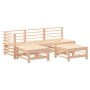 Gartenmöbel-Set 5-teilig und Kissen aus massivem Holz von vidaXL, Gartensets - Ref: Foro24-3186067, Preis: 407,62 €, Rabatt: %