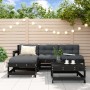 5-piece garden furniture set with black solid wood cushions by vidaXL, Garden sets - Ref: Foro24-3186064, Price: 427,03 €, Di...