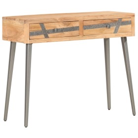 Mesa consola de madera maciza de acacia 90x30x75 cm de vidaXL, Mesas auxiliares - Ref: Foro24-286549, Precio: 146,99 €, Descu...