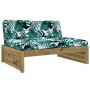 Garden furniture set 4 pieces and cushions made of impregnated pine wood by vidaXL, Garden sets - Ref: Foro24-3186115, Price:...