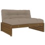 Garden furniture set 5 pieces and honey brown solid wood cushions by vidaXL, Garden sets - Ref: Foro24-3186119, Price: 944,16...