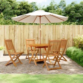 5-teiliges Garten-Esszimmer-Set aus massivem Akazienholz von vidaXL, Gartensets - Ref: Foro24-3203352, Preis: 344,16 €, Rabat...