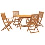 5-teiliges Garten-Esszimmer-Set aus massivem Akazienholz von vidaXL, Gartensets - Ref: Foro24-3203352, Preis: 346,42 €, Rabat...