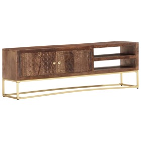 Solid mango wood TV cabinet 138x30x46 cm by vidaXL, TV Furniture - Ref: Foro24-286552, Price: 338,99 €, Discount: %