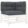 5-piece garden furniture set and white solid wood cushions by vidaXL, Garden sets - Ref: Foro24-3186068, Price: 476,99 €, Dis...