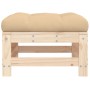 Garden stool with solid pine wood cushion by vidaXL, Modular outdoor sofas - Ref: Foro24-825667, Price: 53,99 €, Discount: %