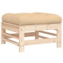 Garden stool with solid pine wood cushion by vidaXL, Modular outdoor sofas - Ref: Foro24-825667, Price: 53,99 €, Discount: %