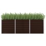 Galvanized steel brown flowerbed 240x80x77 cm by vidaXL, Pots and planters - Ref: Foro24-45713, Price: 101,08 €, Discount: %