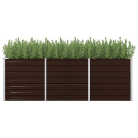 Blumenbeet aus braunem verzinktem Stahl 240x80x77 cm von vidaXL, Töpfe und Pflanzgefäße - Ref: Foro24-45713, Preis: 79,65 €, ...