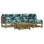 5-piece garden furniture set with impregnated pine wood cushions by vidaXL, Garden sets - Ref: Foro24-3185793, Price: 406,99 ...