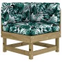 5-piece garden furniture set with impregnated pine wood cushions by vidaXL, Garden sets - Ref: Foro24-3185793, Price: 406,99 ...