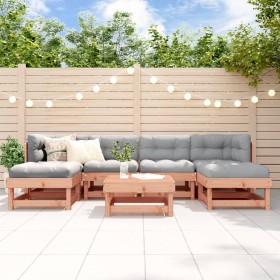 7-piece garden furniture set with Douglas fir wood cushions by vidaXL, Garden sets - Ref: Foro24-3185925, Price: 540,31 €, Di...