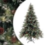 Weihnachtsbaum mit Lichtern und Tannenzapfen PVC PE grün und weiß 120 cm von vidaXL, Weihnachtsbäume - Ref: Foro24-3094563, P...