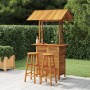 Juego muebles de bar de jardín 3 piezas madera maciza de acacia de vidaXL, Conjuntos de jardín - Ref: Foro24-3116006, Precio:...