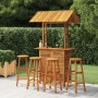 Juego muebles de bar de jardín 5 piezas madera maciza de acacia de vidaXL, Conjuntos de jardín - Ref: Foro24-3116007, Precio:...