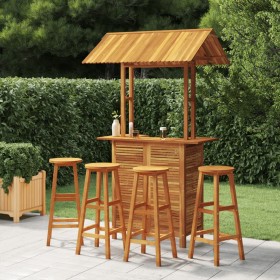 Garten-Barmöbel-Set 5-teilig aus massivem Akazienholz von vidaXL, Gartensets - Ref: Foro24-3116007, Preis: 517,59 €, Rabatt: %