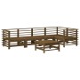 Gartenmöbel-Set 6-teilig und honigbraune Massivholzkissen von vidaXL, Gartensets - Ref: Foro24-3186007, Preis: 640,39 €, Raba...