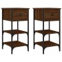 Nightstands 2 pcs oak brown engineered wood 34x36x70 cm by vidaXL, Nightstands - Ref: Foro24-825982, Price: 84,94 €, Discount: %