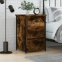 Smoked oak engineered wood bedside table 40x36x60 cm by vidaXL, Nightstands - Ref: Foro24-825997, Price: 53,94 €, Discount: %