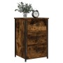 Smoked oak engineered wood bedside table 40x36x60 cm by vidaXL, Nightstands - Ref: Foro24-825997, Price: 53,94 €, Discount: %