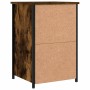 Smoked oak engineered wood bedside table 40x36x60 cm by vidaXL, Nightstands - Ref: Foro24-825997, Price: 53,94 €, Discount: %