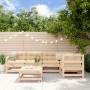 6-piece garden furniture set and solid wood cushions by vidaXL, Garden sets - Ref: Foro24-3185997, Price: 530,17 €, Discount: %