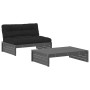 Juego de muebles de jardín 2 pzas y cojines madera maciza gris de vidaXL, Conjuntos de jardín - Ref: Foro24-3186132, Precio: ...