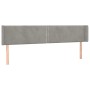 Light gray velvet headboard with LED 203x16x78/88 cm by vidaXL, Headboards and footboards - Ref: Foro24-3123162, Price: 74,99...